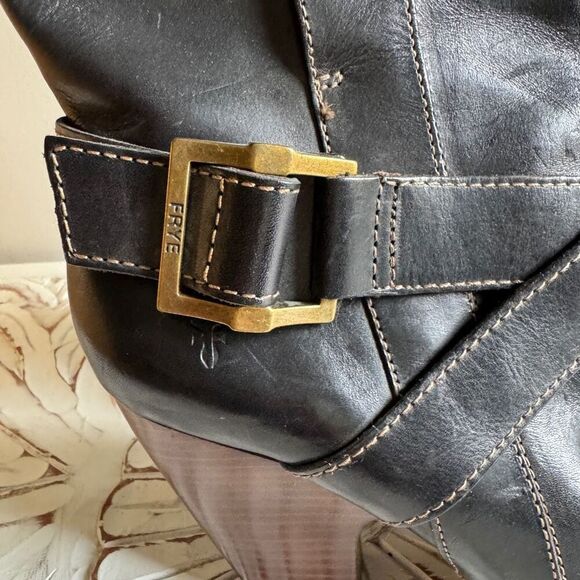 Frye brown leather Andrea mid calf boots size 10 - Picture 7 of 10